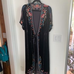 Johnny Was Velvet wrap dress